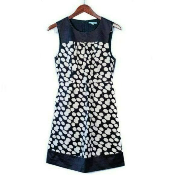 Anthropologie Leifnotes Black and White Print Dress, Size 6 - Picture 1 of 5
